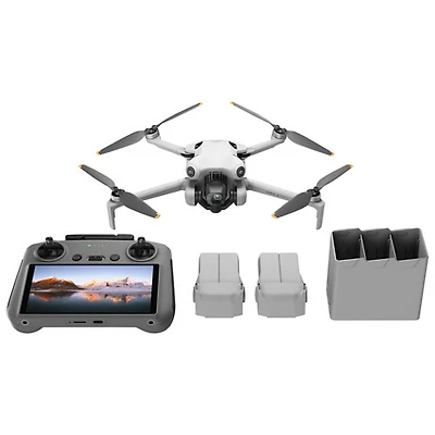 Ensemble Fly More Plus avec drone quadricoptère Mini 4 Pro de DJI, manette et écran intégré