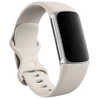 Moniteur activité Charge 6 de Fitbit avec GPS, fréquence cardiaque et sommeil - Argenté/Porcelaine