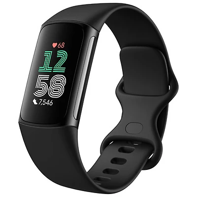 Fitbit Charge 6 Fitness Tracker with GPS, Heart Rate & Sleep - Obsidian/Black