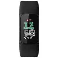Moniteur activité Charge 6 de Fitbit avec GPS, fréquence cardiaque et sommeil - Obsidienne/Noir