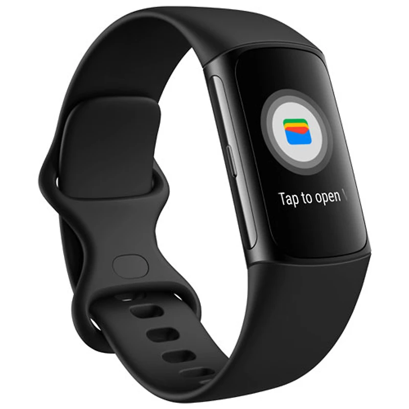 Moniteur activité Charge 6 de Fitbit avec GPS, fréquence cardiaque et sommeil - Obsidienne/Noir