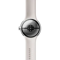 Montre Pixel Watch 2 (GPS) de Google avec boîtier en aluminium argenté de 40 mm et bracelet sport porcelaine