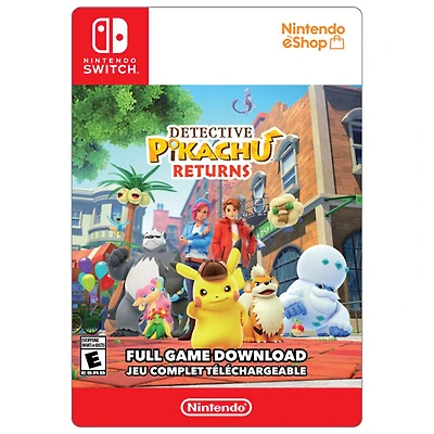 Detective Pikachu Returns (Switch) - Téléchargement numérique