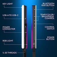 Logitech G Litra Beam LX Dual-Sided LED Streaming Key Light