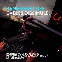Perche de microphone haut de gamme G Compass de Logitech - Noir