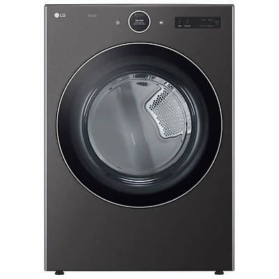 Open Box - LG 7.4 Cu. Ft. Electric Steam Dryer (DLEX6700B) - Black Steel - Scratch & Dent