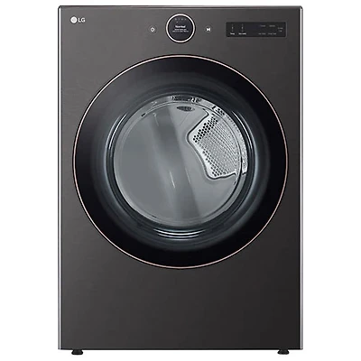 Open Box - LG 7.4 Cu. Ft. Electric Steam Dryer (DLEX6500B) - Black Steel - Scratch & Dent