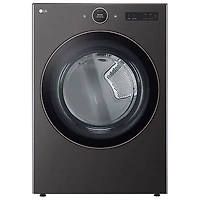 Open Box - LG 7.4 Cu. Ft. Electric Steam Dryer (DLEX6500B) - Black Steel - Scratch & Dent