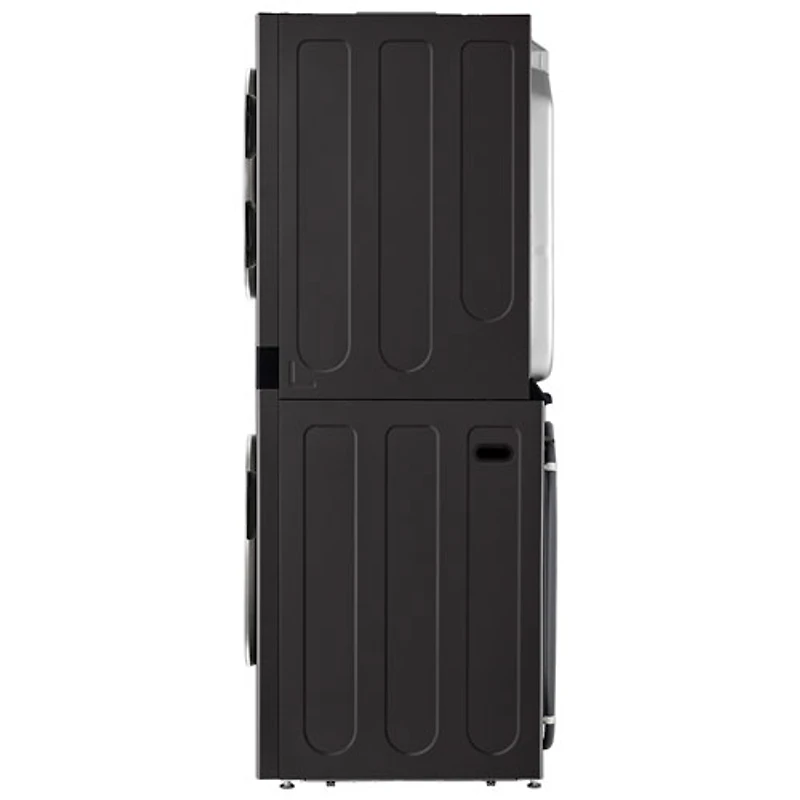 Duo laveuse électrique de 5,8 pi³ et sécheuse de 7,4 pi³ WashTower de LG (WKEX300HBA) - Acier inoxydable noir