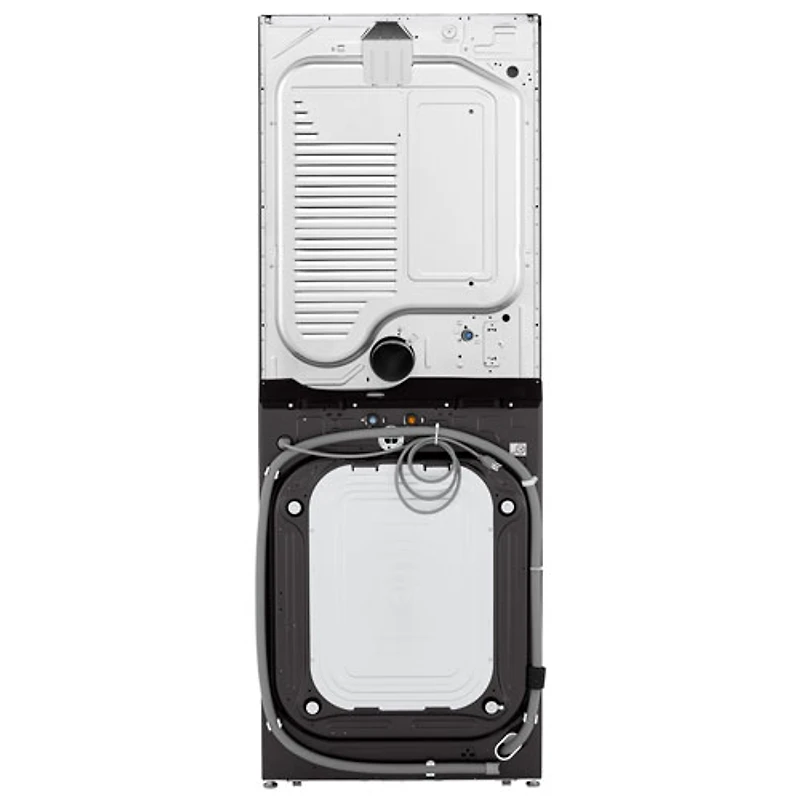 Duo laveuse électrique de 5,8 pi³ et sécheuse de 7,4 pi³ WashTower de LG (WKEX300HBA) - Acier inoxydable noir