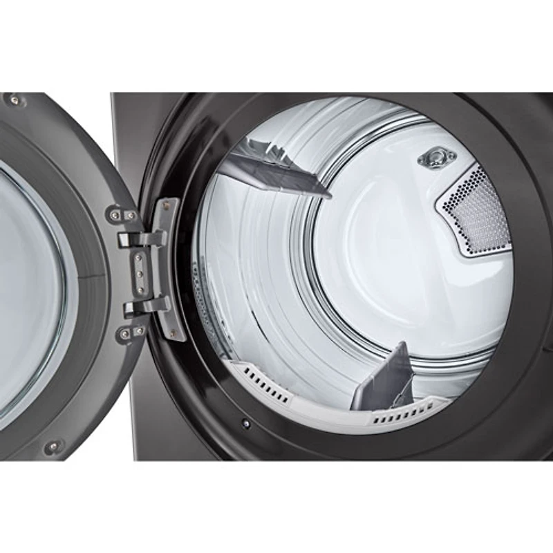 Duo laveuse électrique de 5,8 pi³ et sécheuse de 7,4 pi³ WashTower de LG (WKEX300HBA) - Acier inoxydable noir