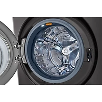 Duo laveuse électrique de 5,8 pi³ et sécheuse de 7,4 pi³ WashTower de LG (WKEX300HBA) - Acier inoxydable noir