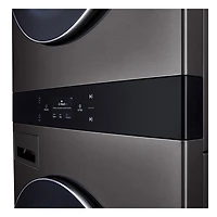 Duo laveuse électrique de 5,8 pi³ et sécheuse de 7,4 pi³ WashTower de LG (WKEX300HBA) - Acier inoxydable noir