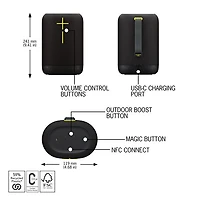 Ultimate Ears Epicboom Waterproof Bluetooth Wireless Speaker - Black