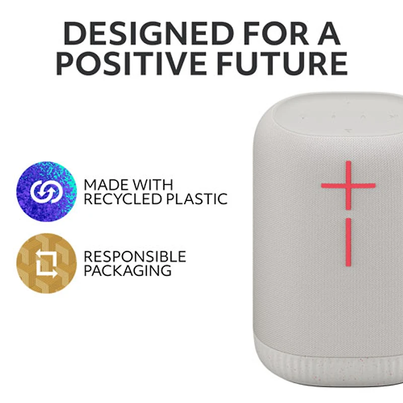 Haut-parleur Bluetooth sans fil étanche Epicboom d'Ultimate Ears - Blanc