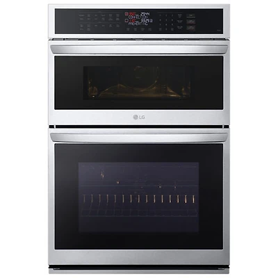 Four mural combiné électrique avec convection à ventilateur 30 po de LG (WCEP6423F) - Inox antiempreinte