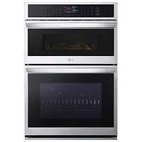 Four mural combiné électrique avec convection à ventilateur 30 po de LG (WCEP6423F) - Inox antiempreinte