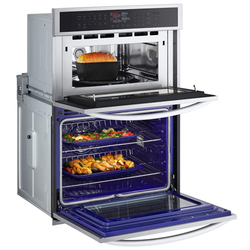 Four mural combiné électrique avec convection à ventilateur 30 po de LG (WCEP6423F) - Inox antiempreinte