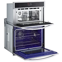 Four mural combiné électrique avec convection à ventilateur 30 po de LG (WCEP6423F) - Inox antiempreinte
