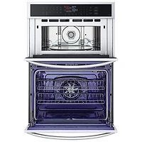 Four mural combiné électrique avec convection à ventilateur 30 po de LG (WCEP6423F) - Inox antiempreinte
