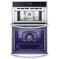 Four mural combiné électrique avec convection à ventilateur 30 po de LG (WCEP6423F) - Inox antiempreinte