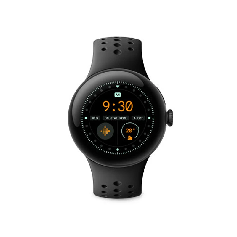 Bracelet sport pour Pixel Watch 2 de Google - Noir volcanique - Petit