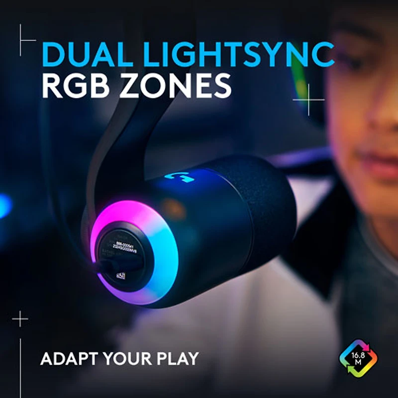 Microphone de jeu USB Yeti GX à éclairage RVB LIGHTSYNC de Logitech - Noir