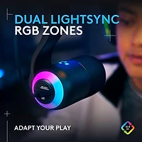Microphone de jeu USB Yeti GX à éclairage RVB LIGHTSYNC de Logitech - Noir