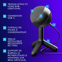 Logitech Yeti Orb Condenser LIGHTSYNC RGB Gaming USB Microphone