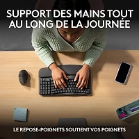 Clavier ergonomique sans fil Wave Keys de Logitech - Graphite