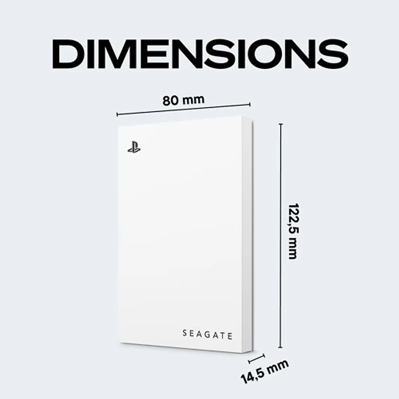 Disque dur externe USB 3.0 de 2 To de Seagate pour PlayStation (STLV2000101) - Blanc