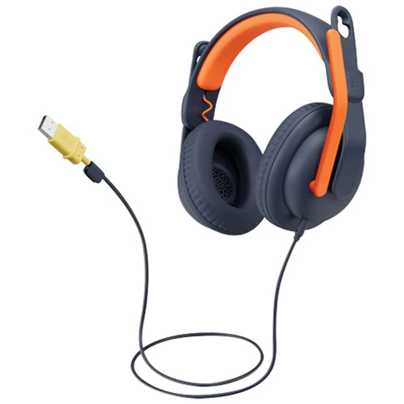 Casque d'écoute USB-A à suppression du bruit Zone Learn de Logitech - Bleu classique