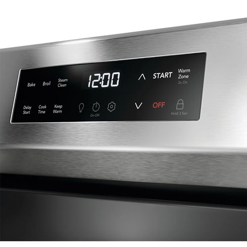 Cuisinière électrique autonome à 5 éléments de 5,3 pi³ 30 po de Frigidaire (FCRE306CAS) - Inox