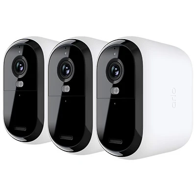 Arlo Essential XL Wire-Free Indoor/Outdoor 2K Security Camera (2nd Generation) - 3 Pack - White