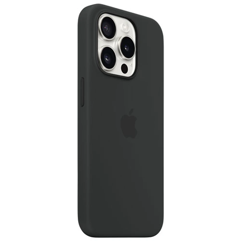 Apple Silicone Fitted Soft Shell Case with MagSafe for iPhone 15 Pro - Black