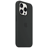 Apple Silicone Fitted Soft Shell Case with MagSafe for iPhone 15 Pro - Black