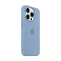 Apple Silicone Fitted Soft Shell Case with MagSafe for iPhone 15 Pro - Winter Blue