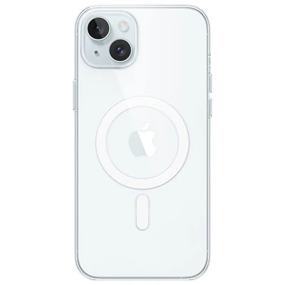 Étui rigide ajusté avec MagSafe d'Apple pour iPhone 15 Plus - Transparent
