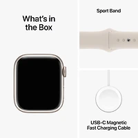 Apple Watch Series 9 (GPS) avec boîtier de 41 mm en aluminium comète et bracelet sport comète - Petit/Moyen 130-180 mm