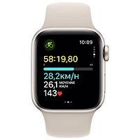 Apple Watch SE (GPS) de 40 mm avec boîtier en aluminium et bracelet sport comète