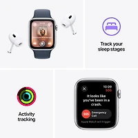 Apple Watch SE (GPS) de 40 mm avec boîtier en aluminium et bracelet sport comète