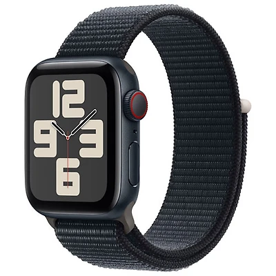 Apple Watch SE (GPS + cellulaire) avec boîtier de 40 mm en aluminium minuit et bracelet sport minuit
