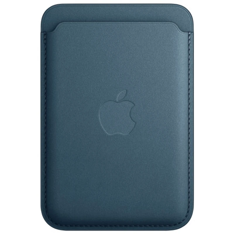 Portefeuille à tissage fin avec MagSafe d'Apple pour iPhone 15/14/13/12 - Bleu Pacifique