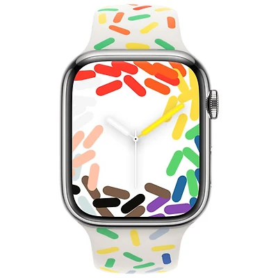 Bracelet sport pour Apple Watch de 45 mm - Édition Fierté - Moyen/Grand 160-210 mm