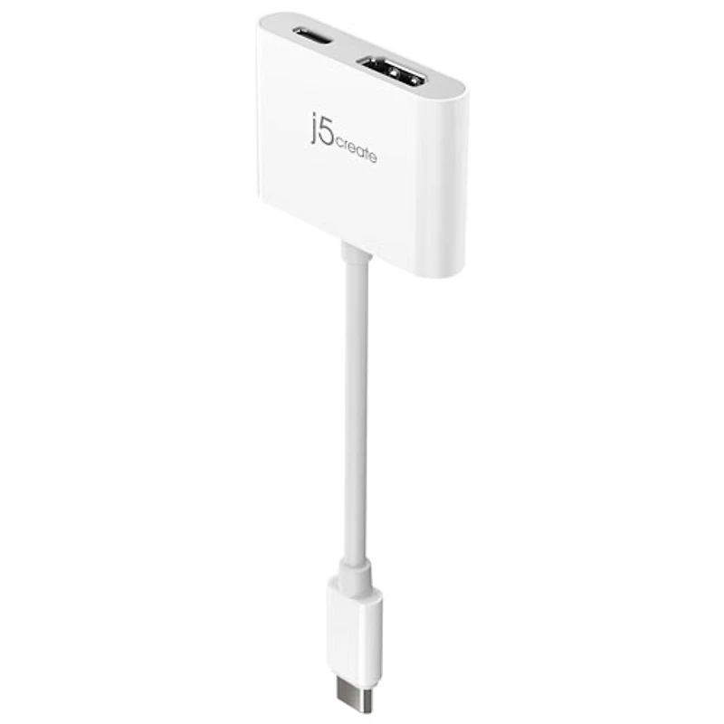j5create USB-C to 4K HDMI Adapter with Power Delivery (JCA152) - White