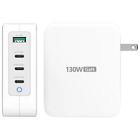 j5create 130W 4-Port USB-C GaN Wall Charger (JUP43130) - White