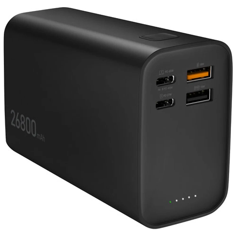 Chargeur portable à 4 ports USB de 26 800 mAh et 65 W de Belkin - Noir