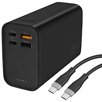 Chargeur portable à 4 ports USB de 26 800 mAh et 65 W de Belkin - Noir