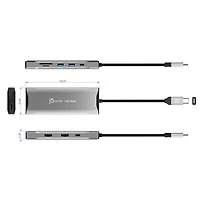 j5create Elite Triple-Monitor USB-C Mini Dock (JCD397) - Space Grey