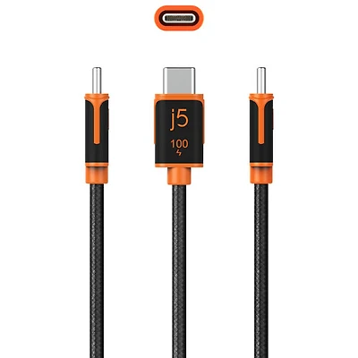 j5create 100W USB-C Sync & Charge Cable (JUCX25L18)